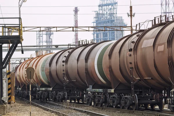 Old railway tank with reagents and components arrive at the factory