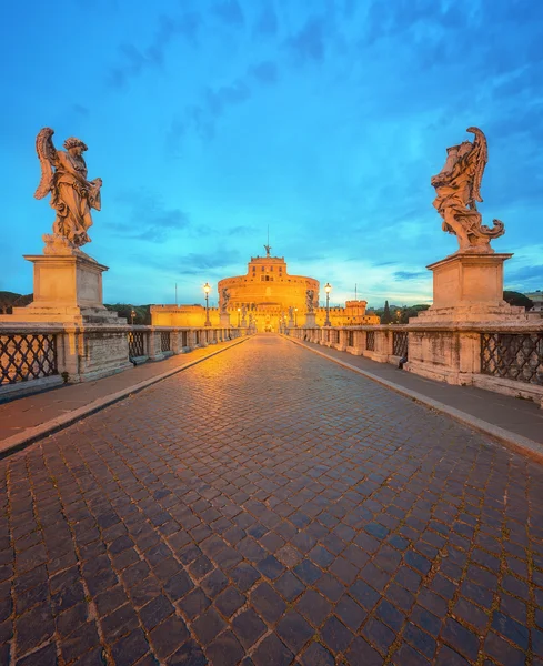 View Castle and Bridge of the Holy Angel in Rome