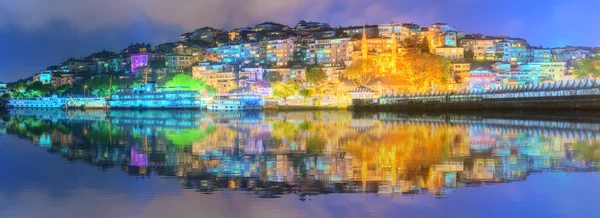 Panorama of Istanbul and Bosporus at night