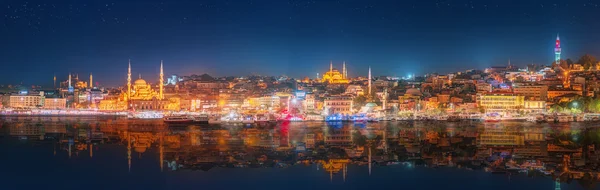 Panorama os Istanbul and Bosporus at night