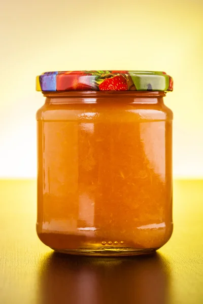 Orange jelly jar