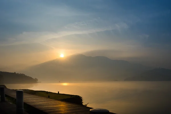 Sun Moon Lake at the morning