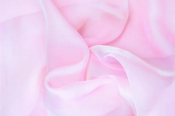 The texture of the silk fabric, soft pink