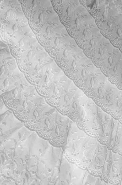 White cotton fabric, with patterns