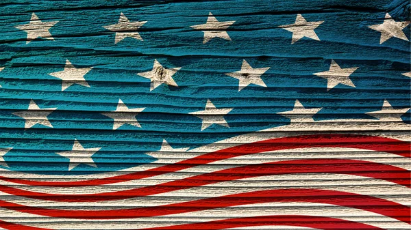 The texture of old wood (board).flag of United States