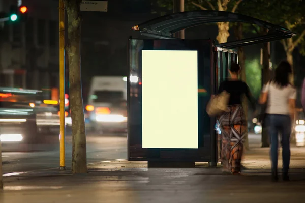 Outdoor advertising bus shelter