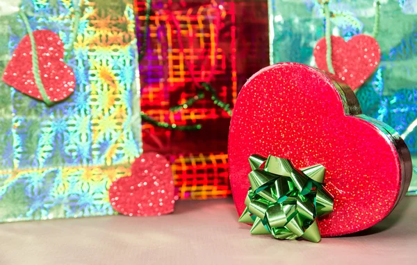 Colorful & romantic decorated Present