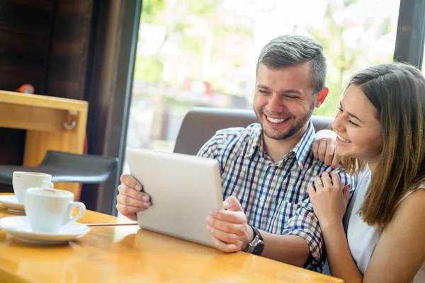 Couple in cafe