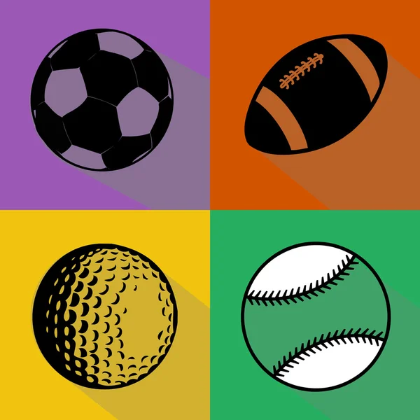 Black sport balls vector set