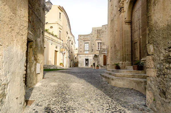 Ancient street in old town of a southern Italy village