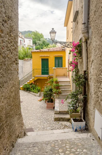 Ancient street in old town of a southern Italy village