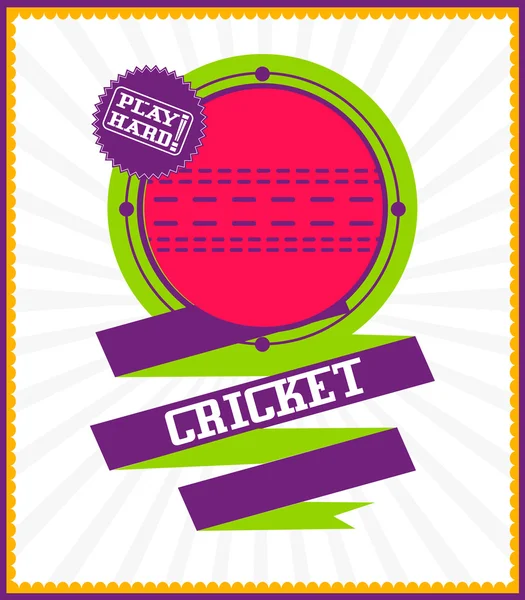 Sports games. Sport ball. Cricket poster