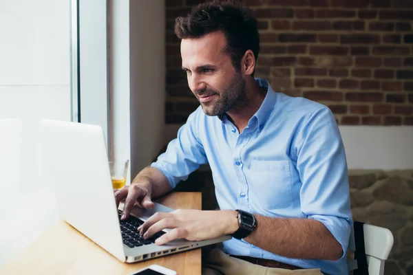 Man working on laptop