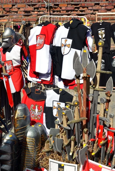 Malbork, Poland - August 13, 2015: Knights souvenirs from Malbork in Poland