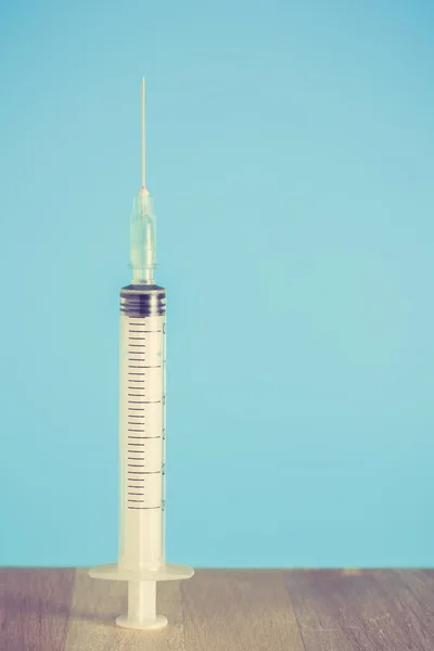 Syringe with filter effect retro vintage style