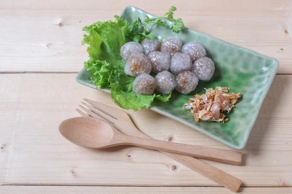 Sago Thai Traditional Dessert, Tapioca Balls Made From Glutinous