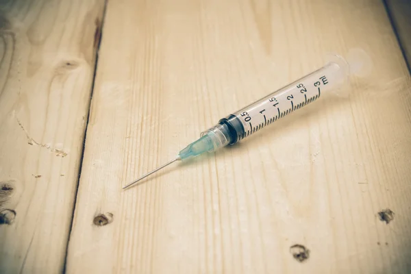 Syringe with filter effect retro vintage style