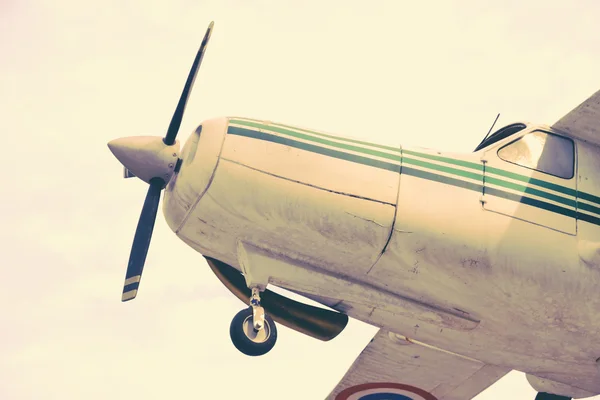Aircraft with a motor-driven propellers with filter effect retro vintage style