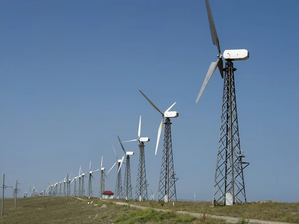 Giant wind stations in Crimea