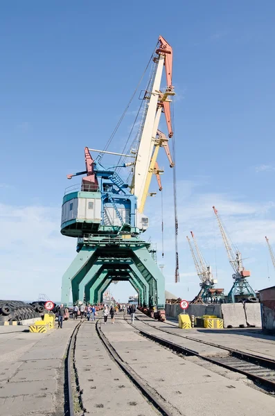 Port cranes in port of Kerch