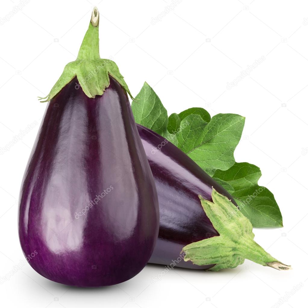 aubergine isolated on white backgroun– 图库图片