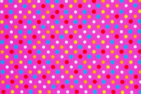 Colorful ellipses pattern with pink polka dot border