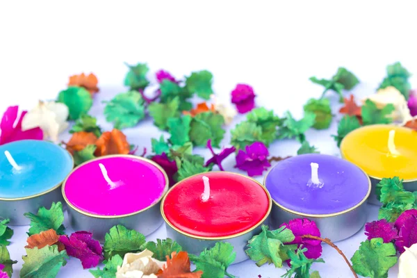 Scented candles, very clorfull