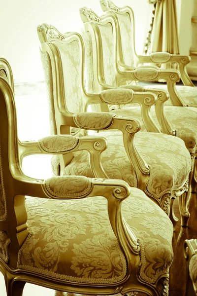 Stock Photo: victorian furniture and part of interior vintage effect