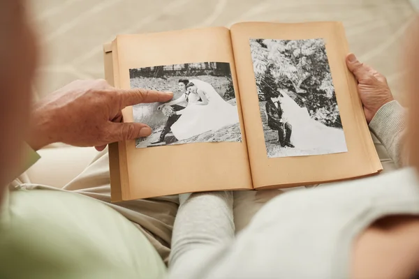 Senior couple at wedding photos