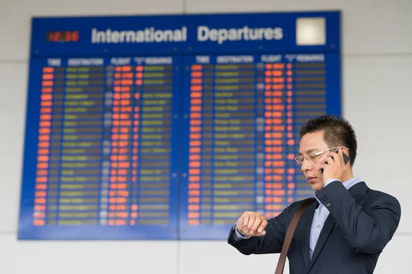 Businessman talking on phone