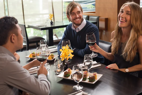 Friends in a restaurant