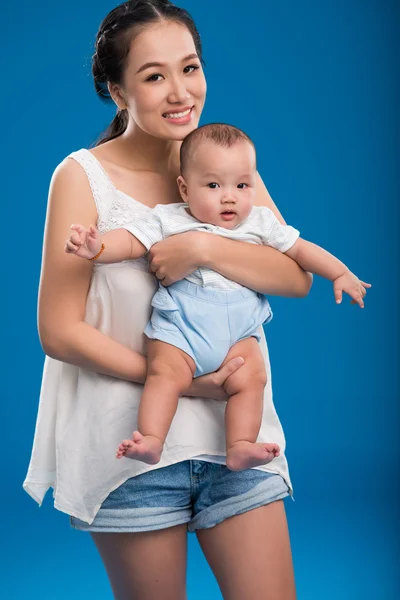 Woman with baby boy
