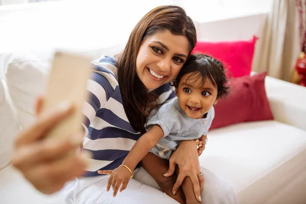 Selfie with little daughter