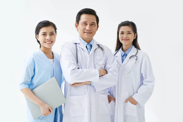 Medical workers smiling at camera