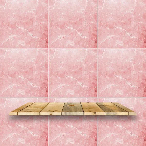 Top marble shelves with rose pink marble wall