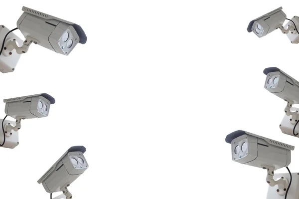 Cctv camera isolated on white background with copyspace