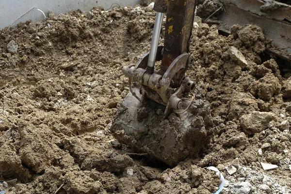 Working Excavator Tractor Digging