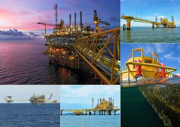 Oil gas industry collage