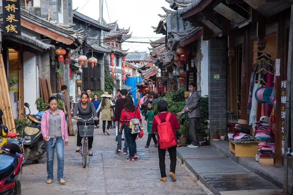 Lijiang, China - October 22, 2015: Daily life in ancient city Li