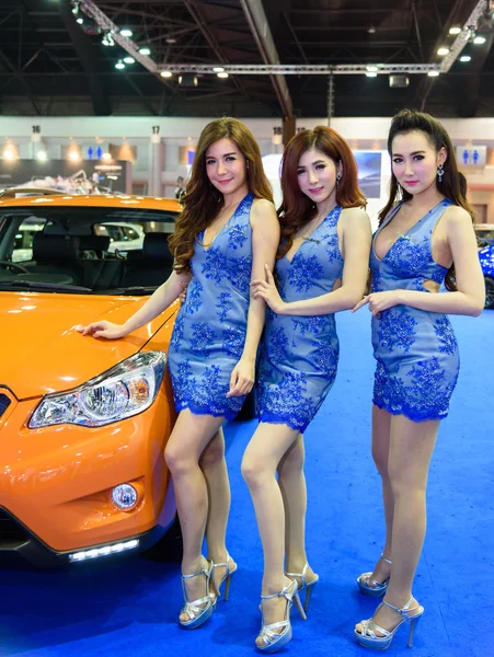 Female presenters model with Subaru XV Sport