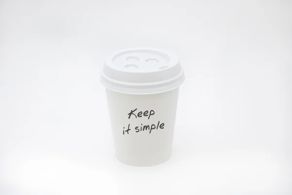 White Disposable Travel Coffee Cup - Keep it Simple