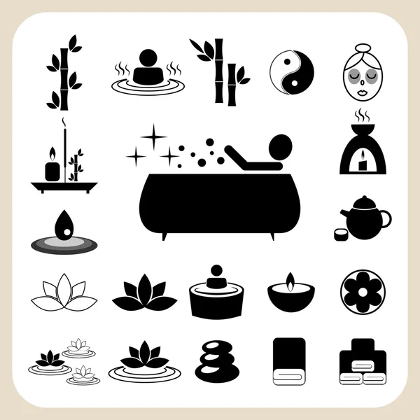 Set of spa and massage icons