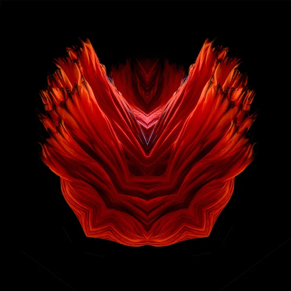 Abstract fine art fish tail free form of Betta fish or Siamese fighting fish isolated on black background