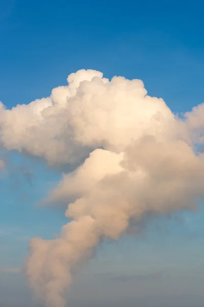 Smoke coming out of factory chimney, Air pollution ecology problems for global warning concept