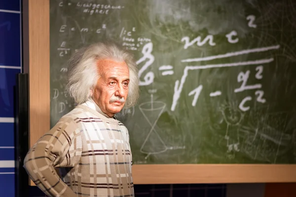 A waxwork of Albert Einstein