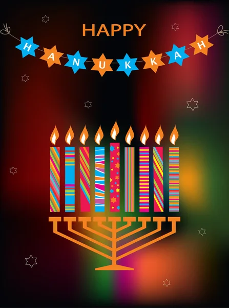 Jewish holiday Hanukkah with menorah