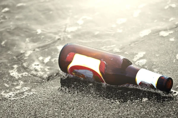 Bottle washed up on the beach