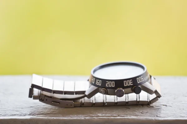 Luxury watch, chronograph closeup