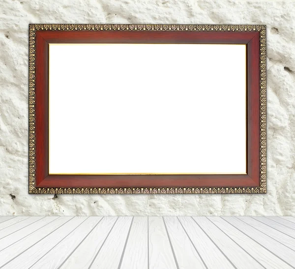 Blank wood frame in room