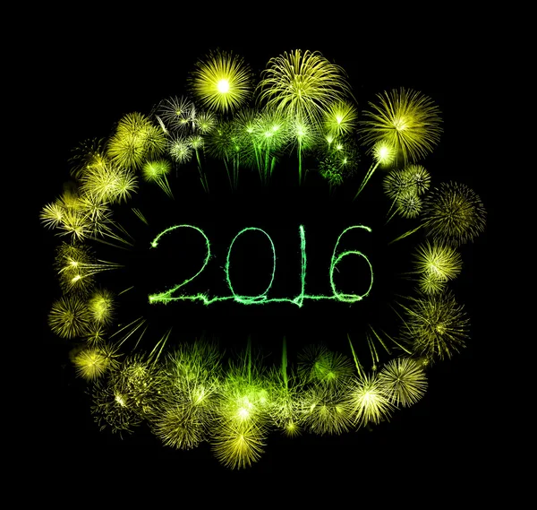 Happy new year 2016 written with Sparkle firework